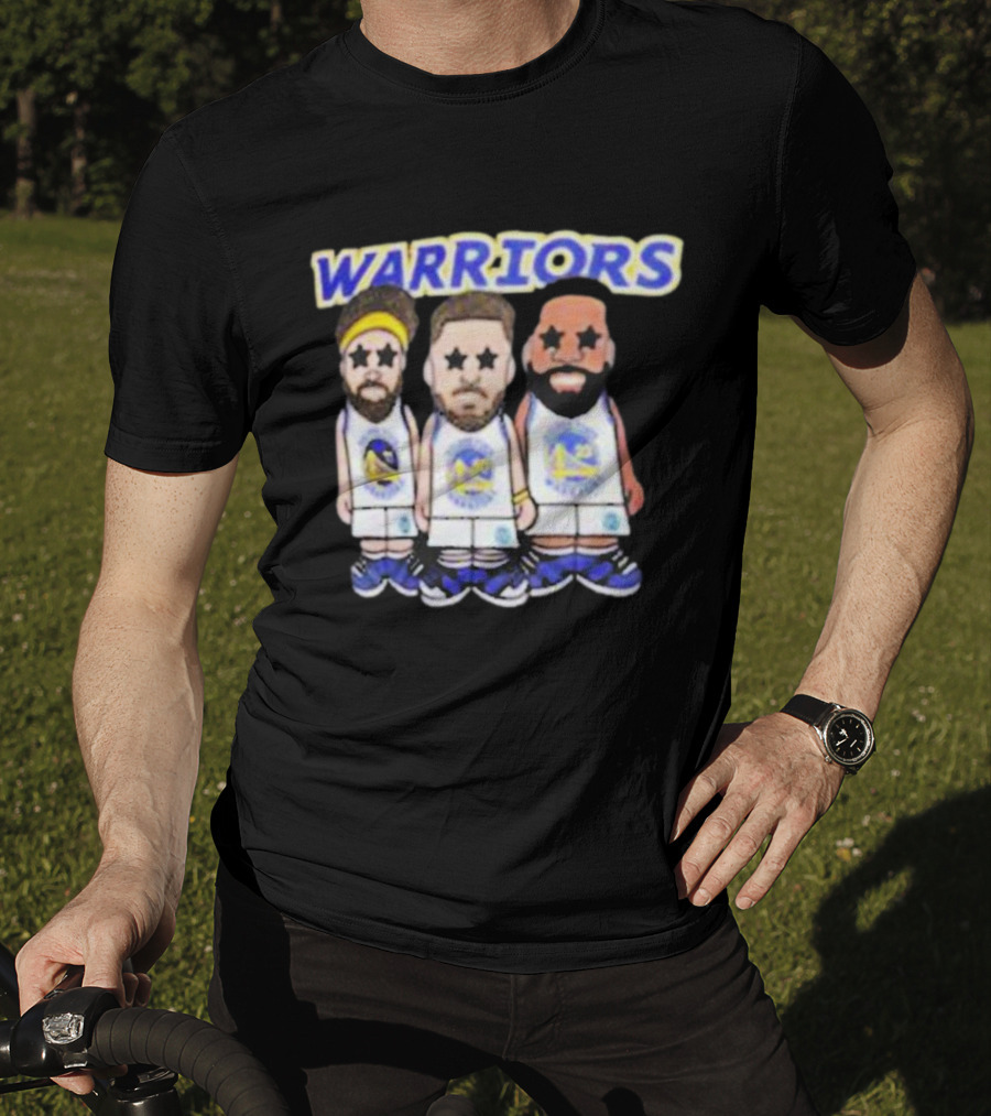 Warriors Steph Curry Klay Thompson Draymond Cartoon T-Shirt