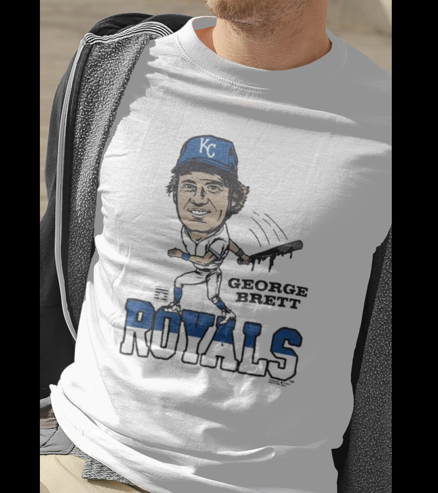 Royals George Brett KC Vintage Caricature T-Shirt