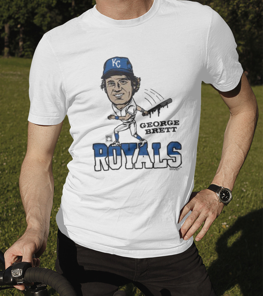 Royals George Brett KC Vintage Caricature T-Shirt