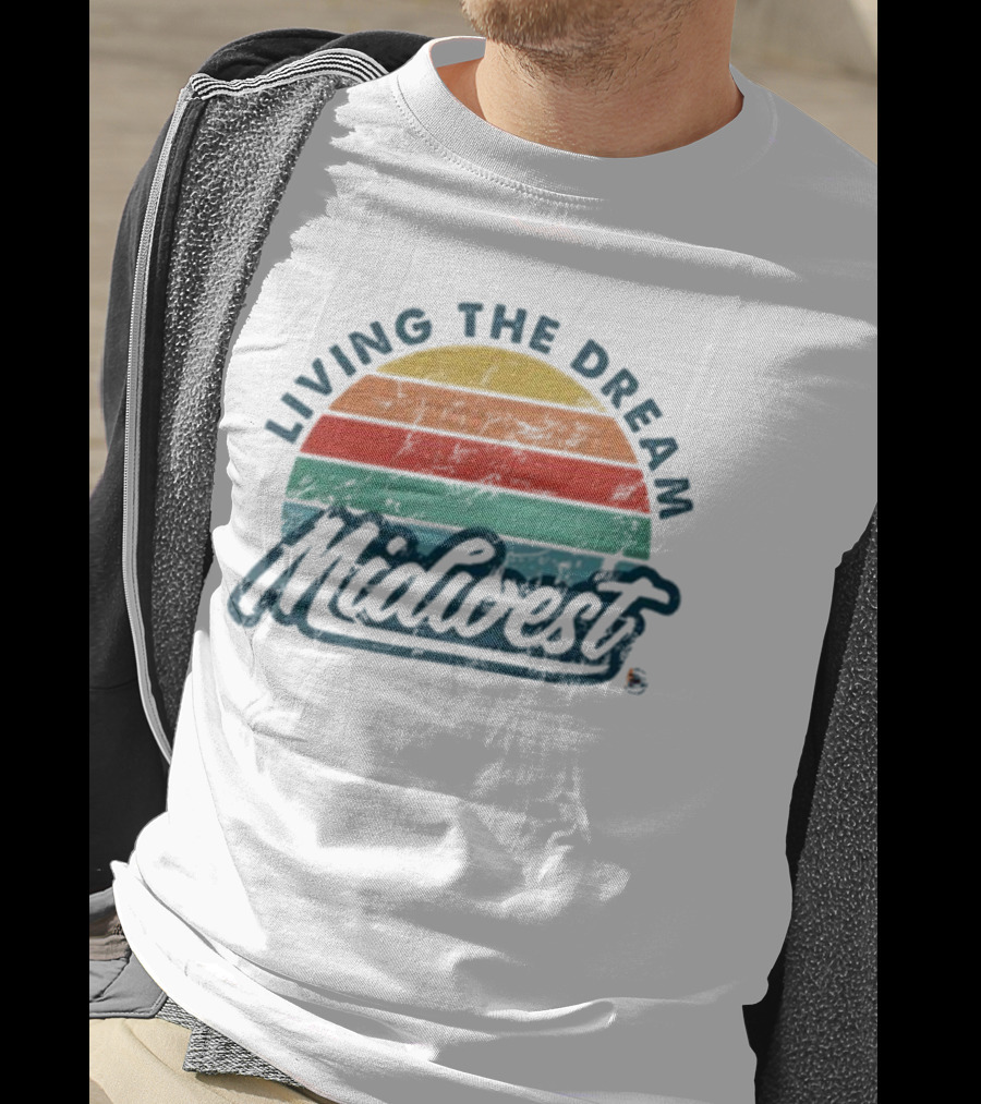 Living The Dream Midwest Retro Sunburst T-Shirt