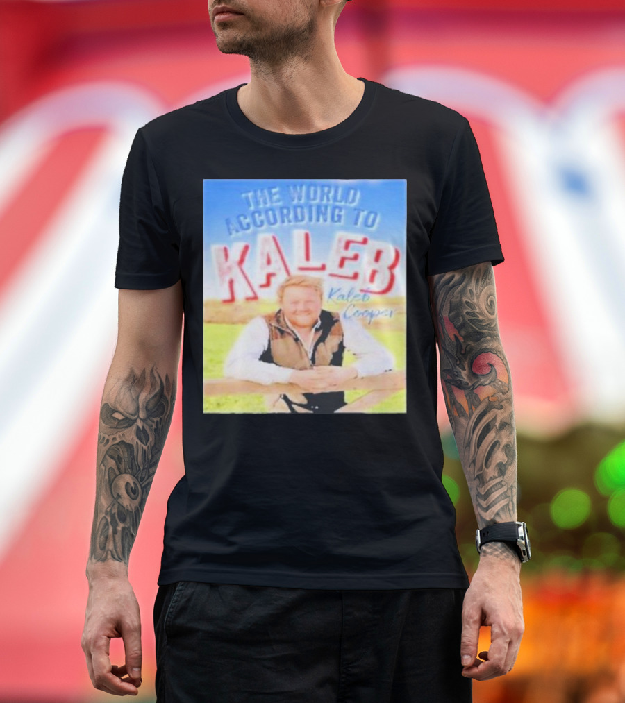 The World According To Kaleb Kaleb Cooper Book Cover T-Shirt