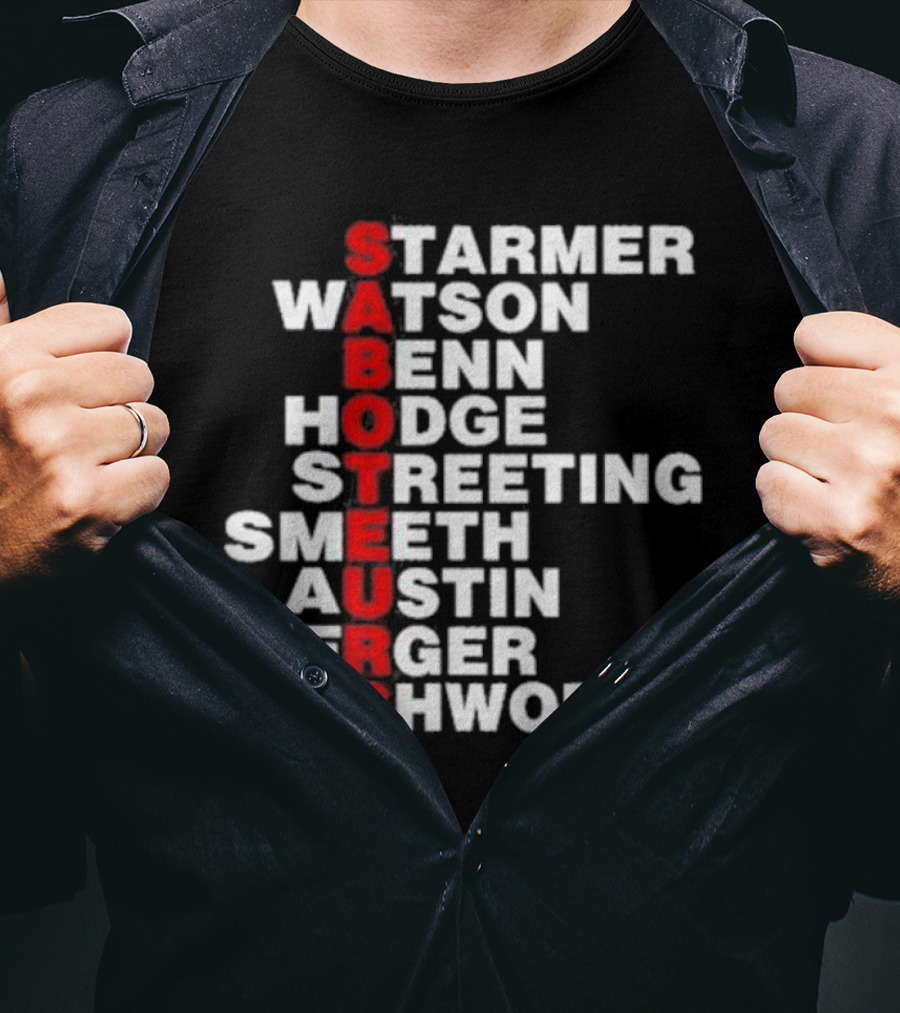 Angrybirdju Saboteurs Starmer Watson Benn Hodge Streeting Smeeth Austin Berger Ashworth T-Shirt