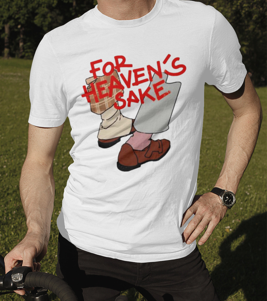 For Heaven's Sake Good Omens Walking Shoes T-Shirt