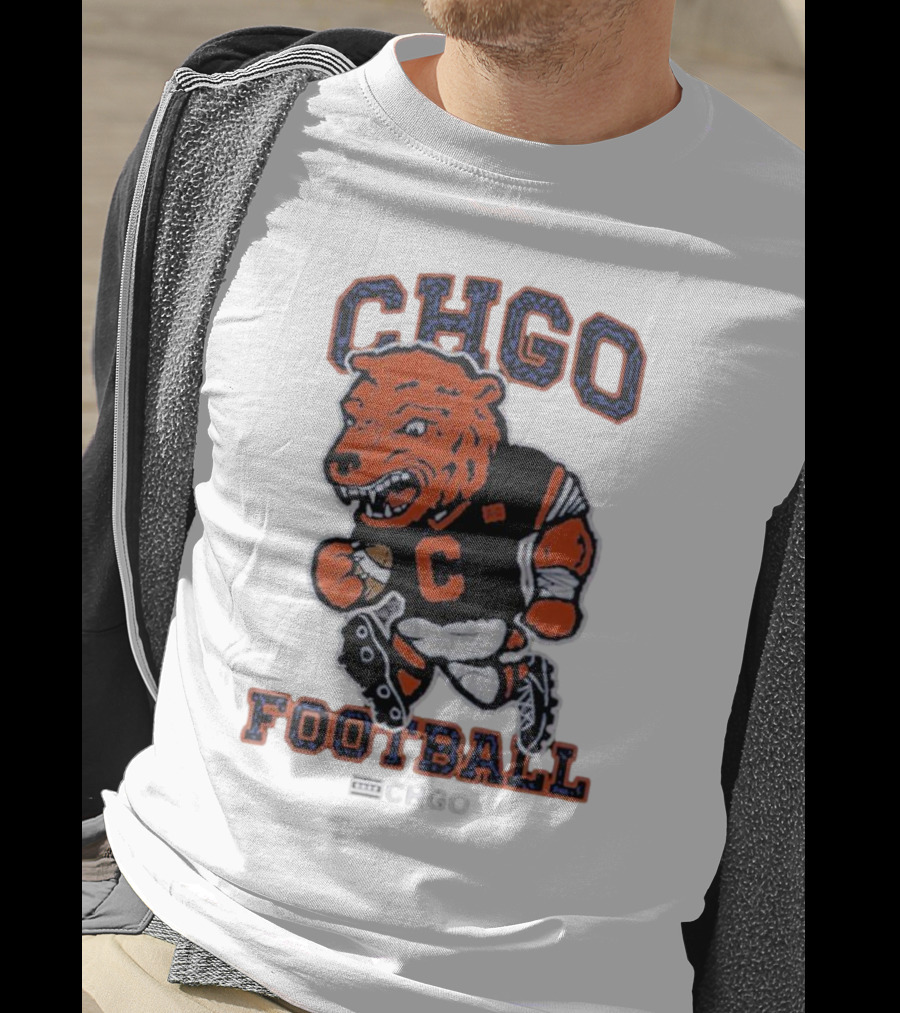 CHGO Football Bear Mascot Chicago Football T-Shirt