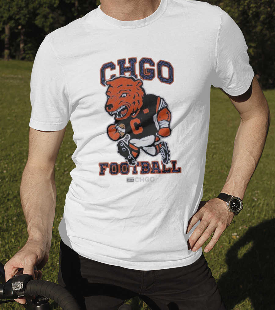 CHGO Football Bear Mascot Chicago Football T-Shirt