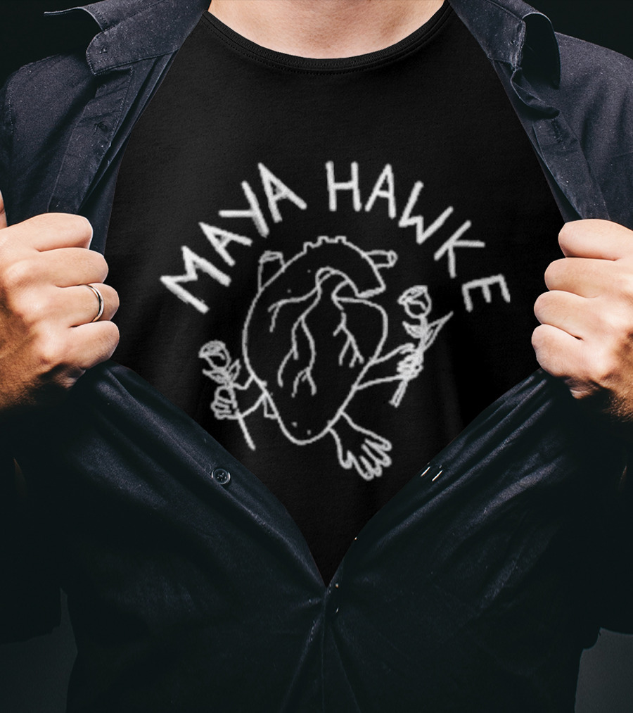Maya Hawke Heart And Roses T-Shirt