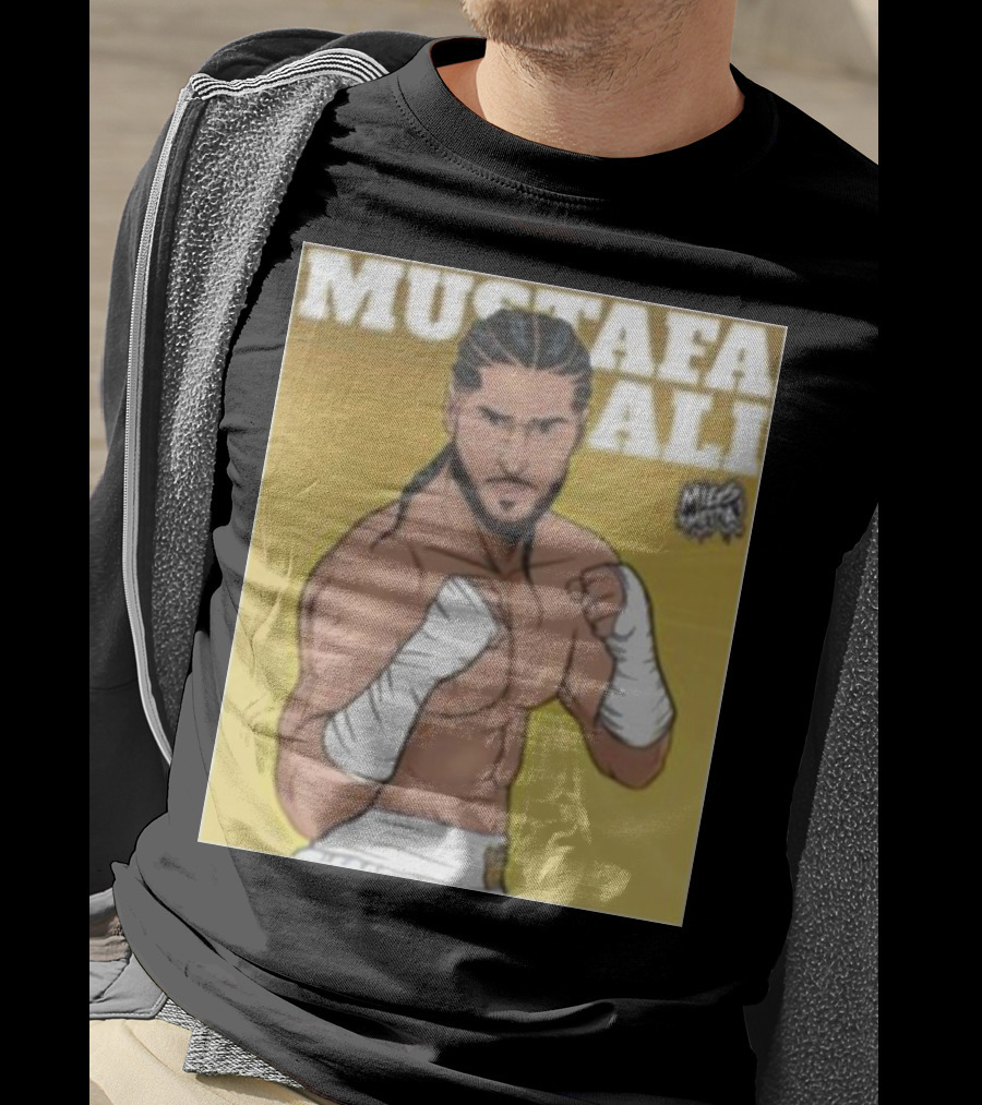 Mustafa Ali Boxer Migs Media T-Shirt
