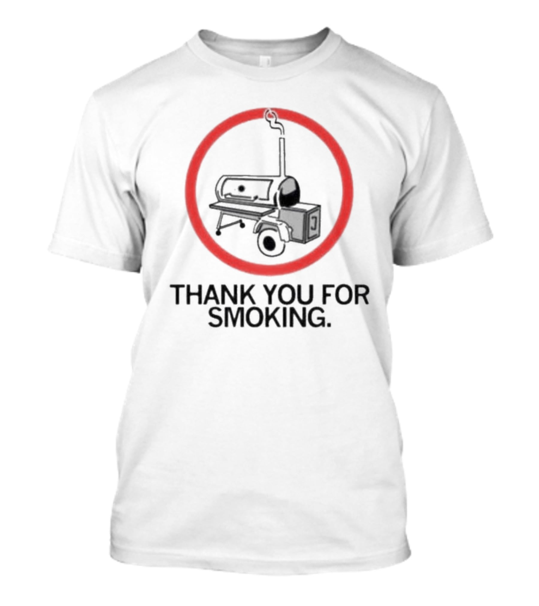THANK YOU FOR SMOKING BBQ Grill Smoker Circle T-Shirt