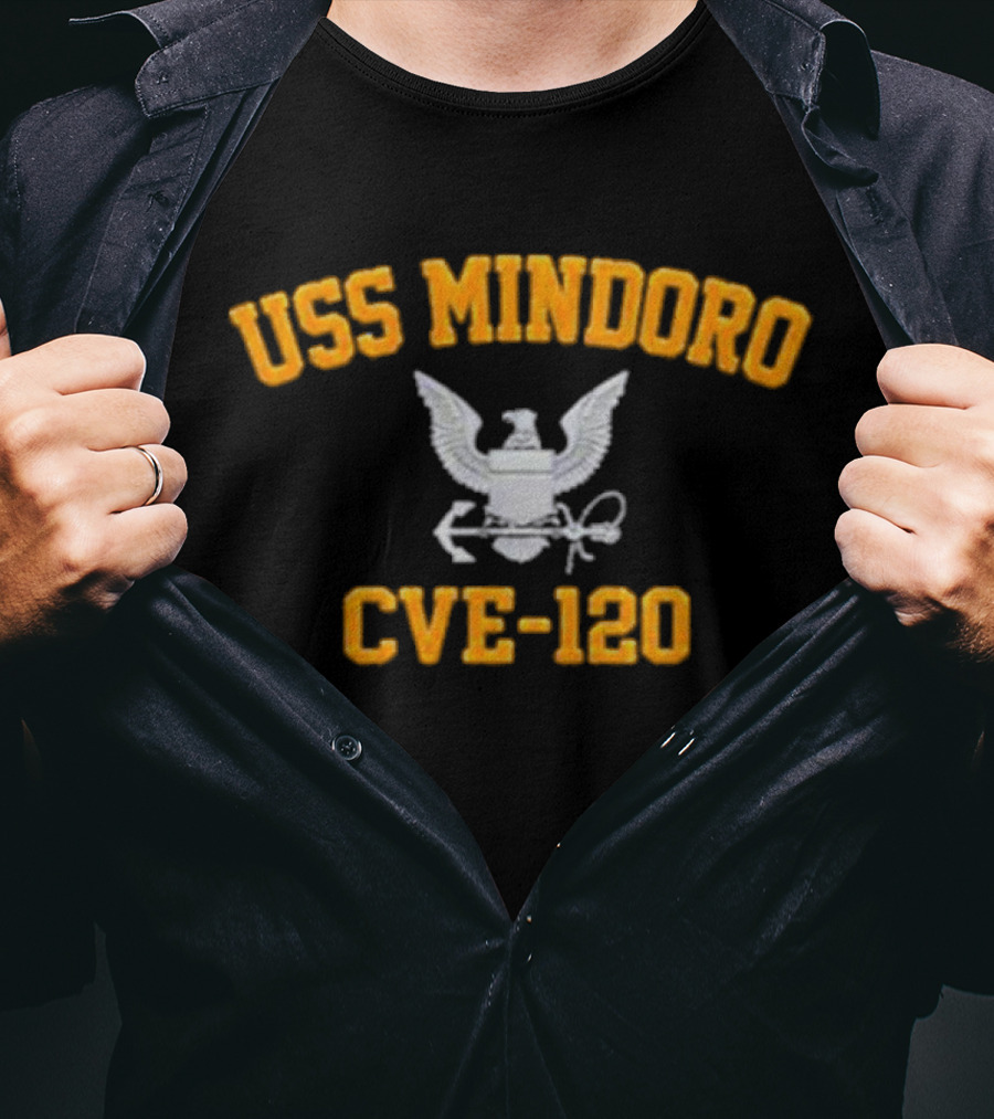 USS Mindoro CVE-120 Eagle And Anchor Emblem T-Shirt