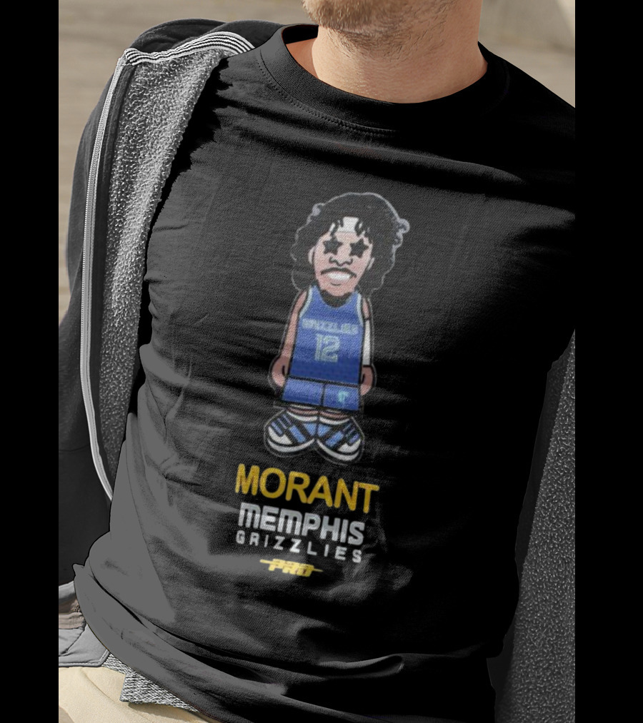 Morant Memphis Grizzlies Pro Caricature 12 T-Shirt