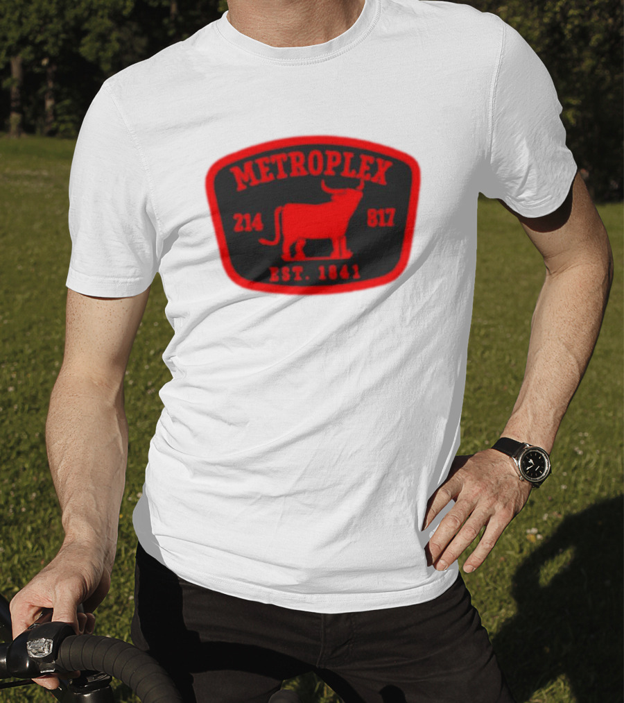 Metroplex 214 817 Est 1841 Longhorn Patch T-Shirt
