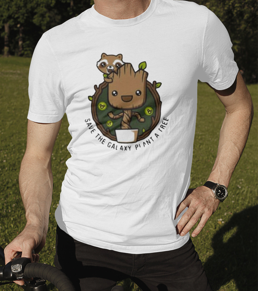 Save The Galaxy Plant A Tree Chibi Guardians Of The Galaxy T-Shirt