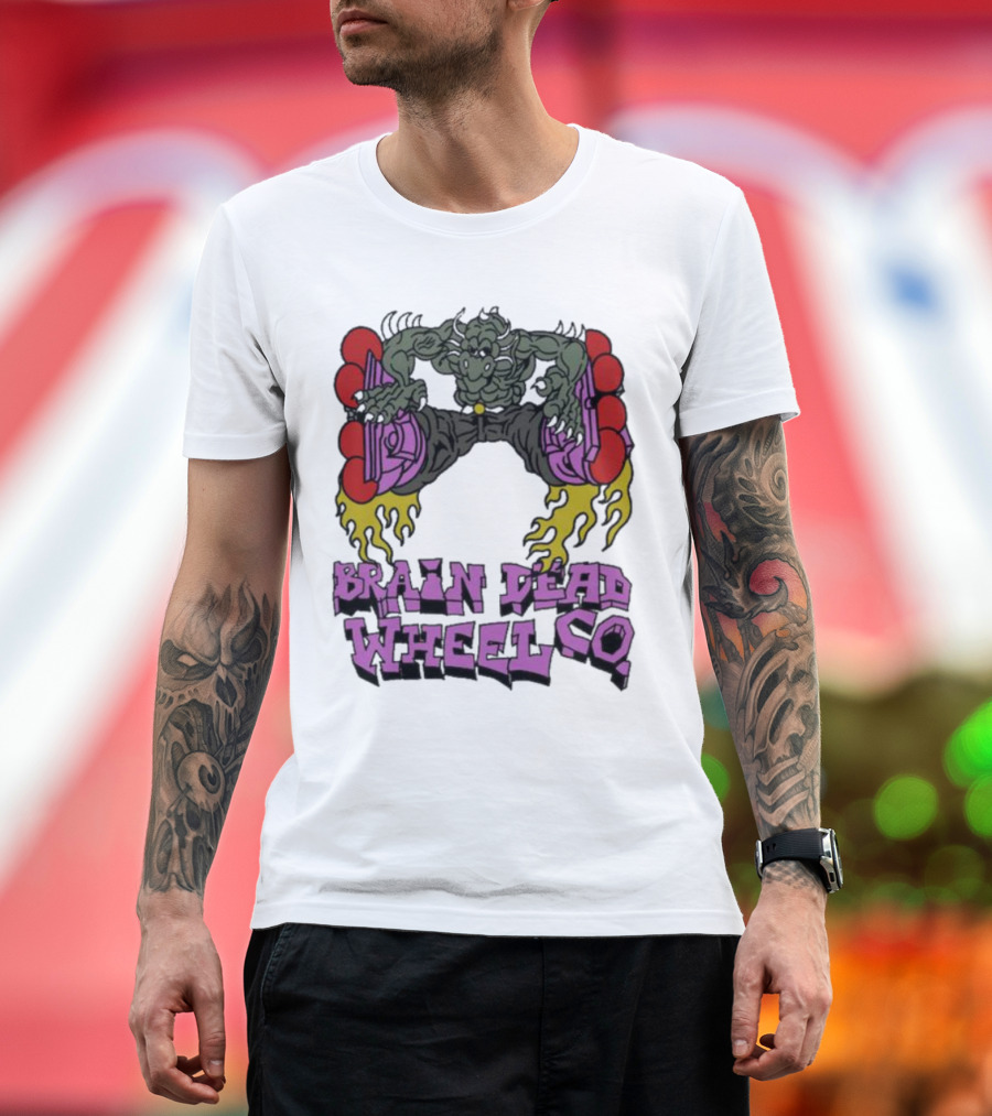Brain Dead Wheel Co Dragon Skater T-Shirt