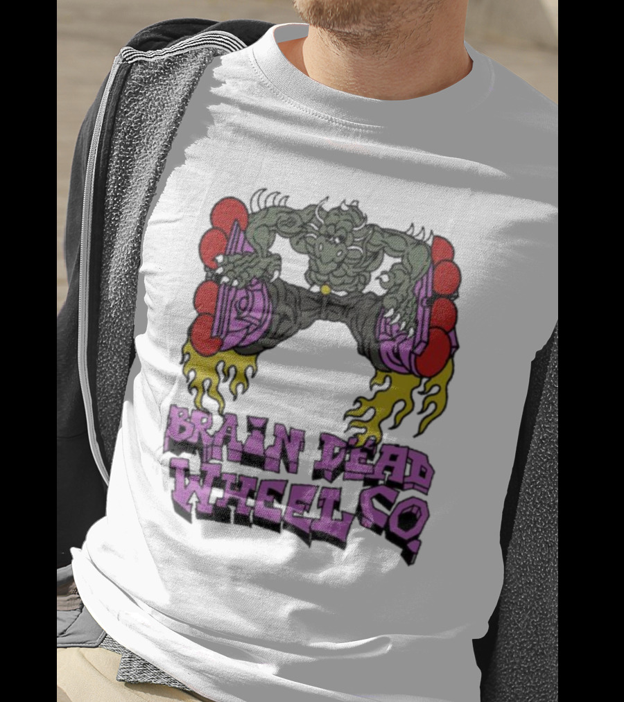 Brain Dead Wheel Co Dragon Skater T-Shirt