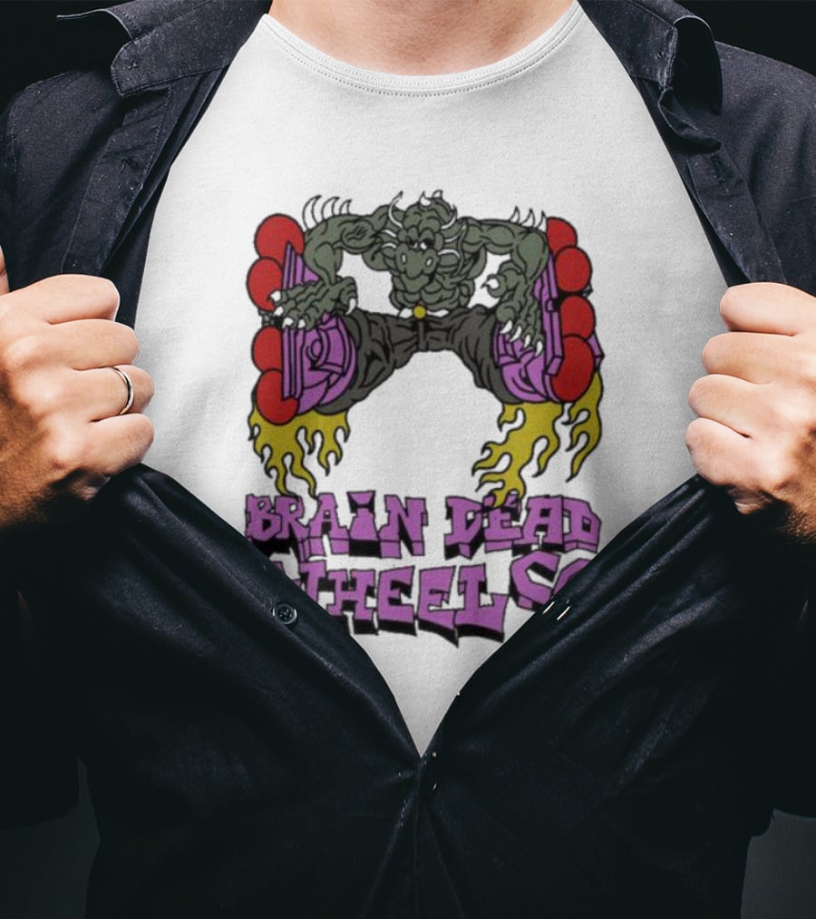 Brain Dead Wheel Co Dragon Skater T-Shirt