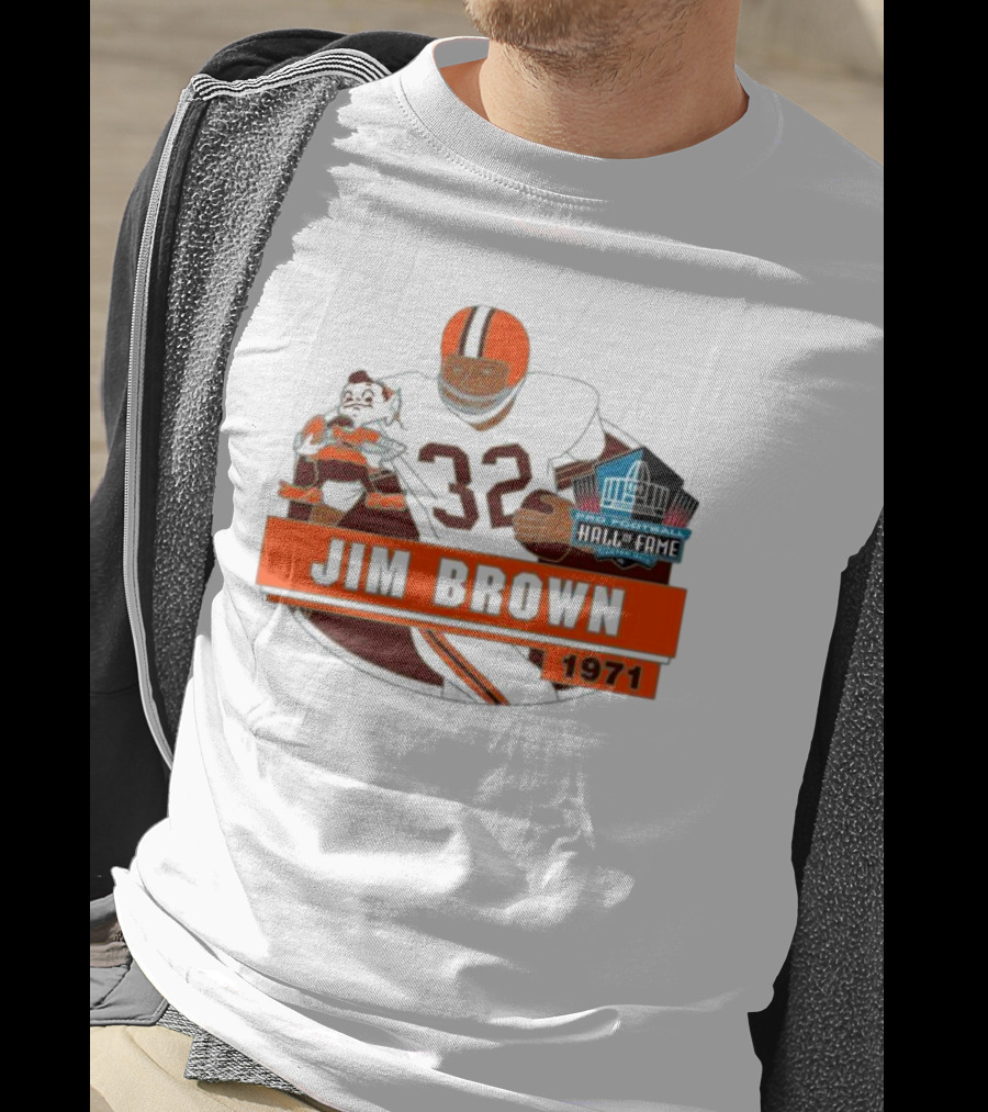 Jim Brown Pro Football Hall Of Fame 1971 Number 32 T-Shirt