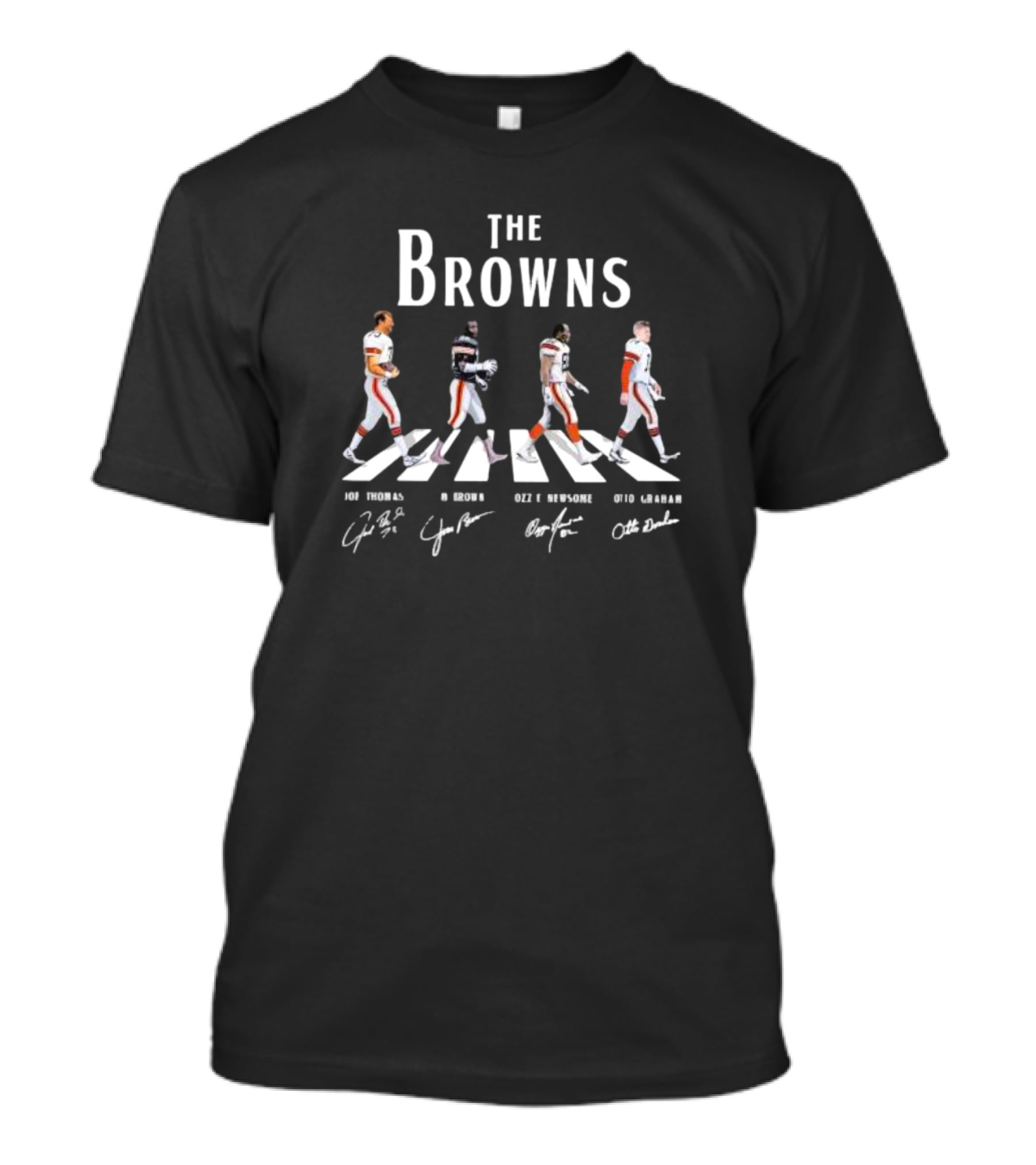 The Browns Joe Thomas A Brown Ozzie Newsome Otto Graham Abbey Road T-Shirt