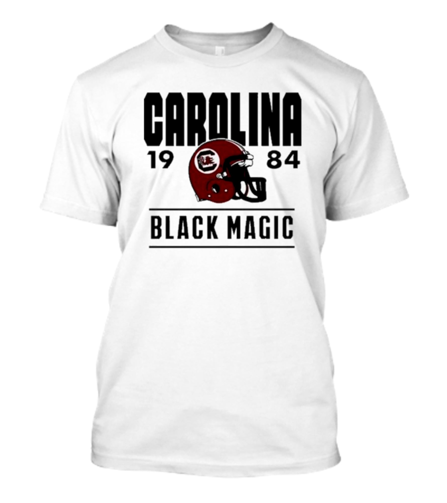 Carolina 1984 Black Magic Football Helmet T-Shirt