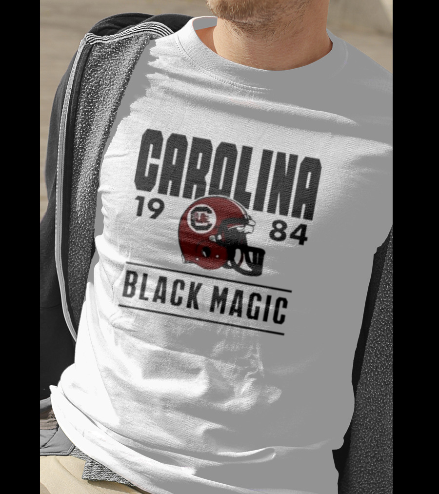 Carolina 1984 Black Magic Football Helmet T-Shirt