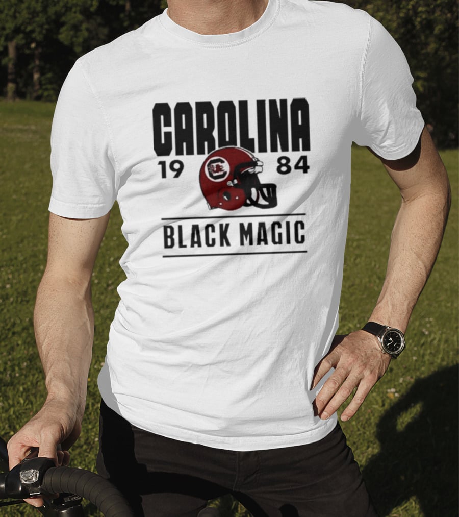 Carolina 1984 Black Magic Football Helmet T-Shirt