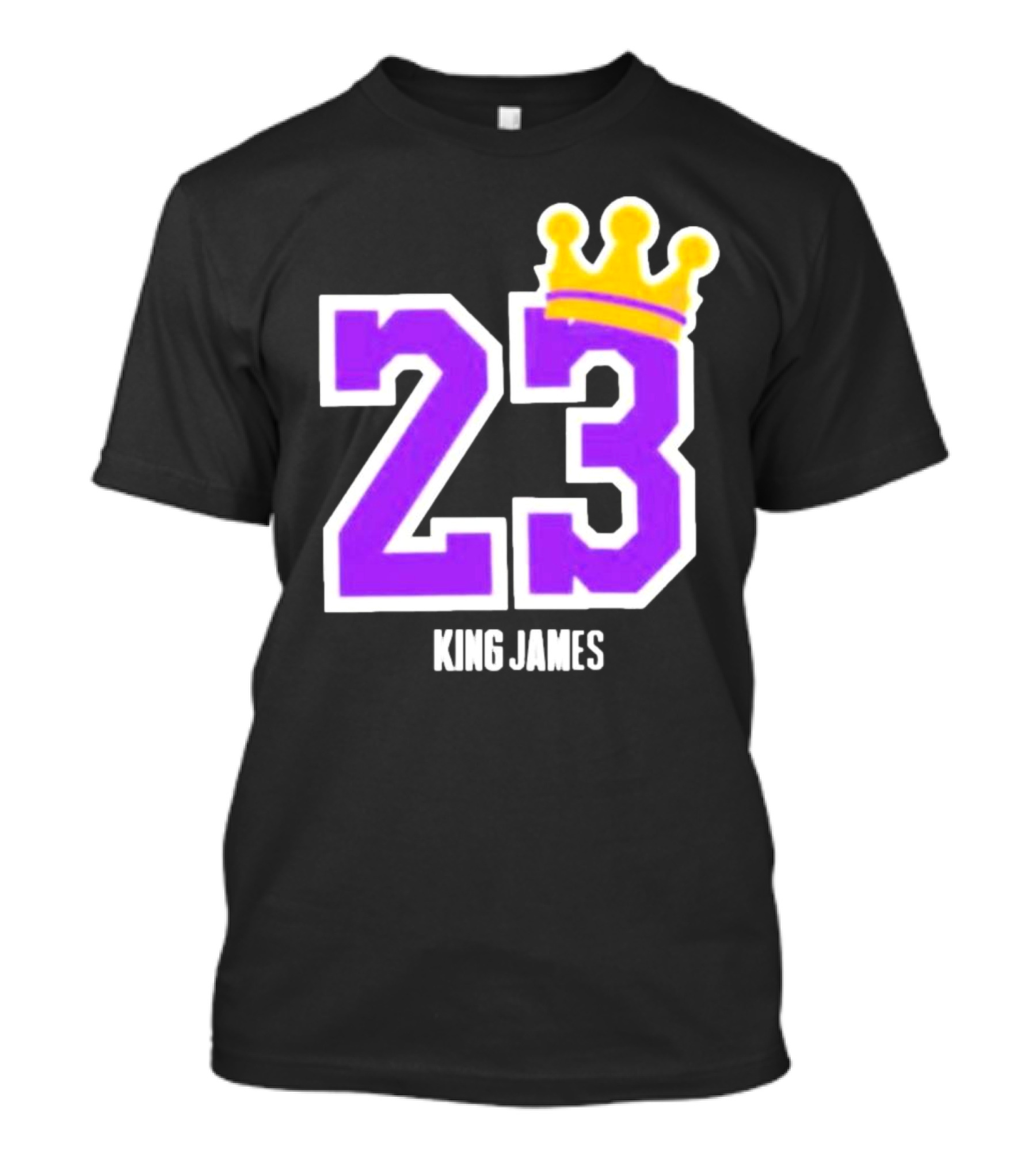 King Lebron James 23 Purple Crown La Lakers T-Shirt