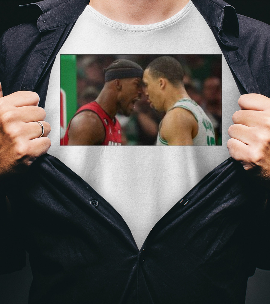 Jimmy Butler Grant Williams Faceoff Heat Celtics T-Shirt