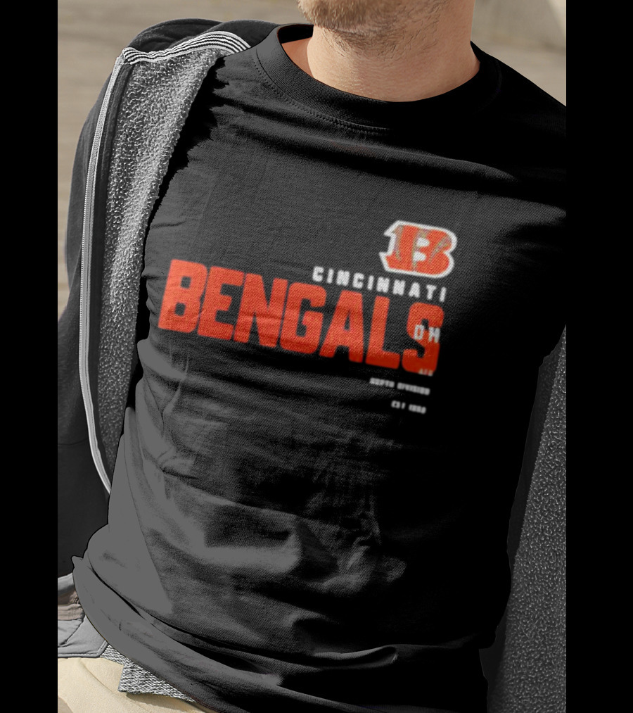 Cincinnati Bengals 13 Ohio Est 1968 Sports Team Tri-Blend T-Shirt