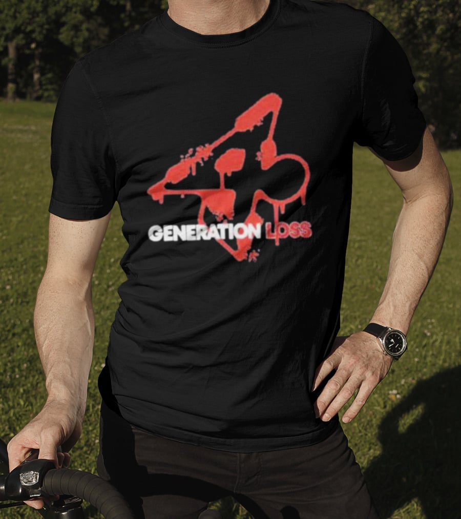 Generation Loss Red Glitch Dripping T-Shirt