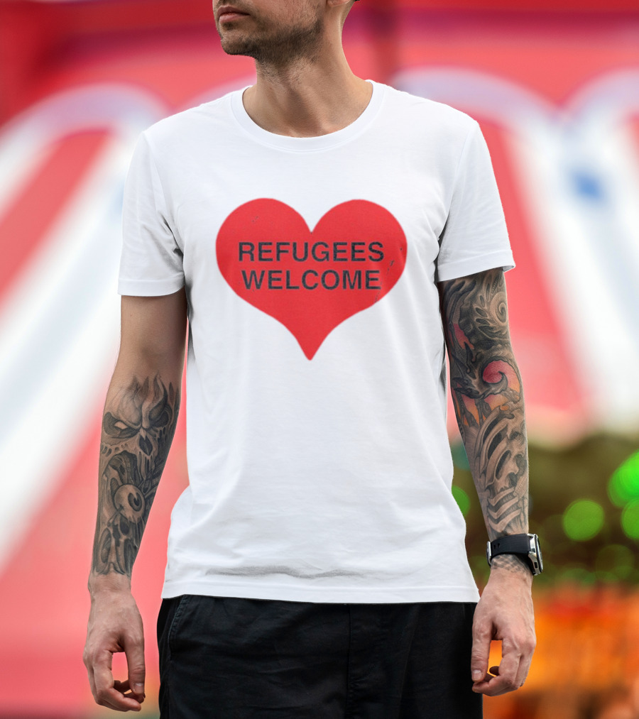 Refugees Welcome Heart T-Shirt