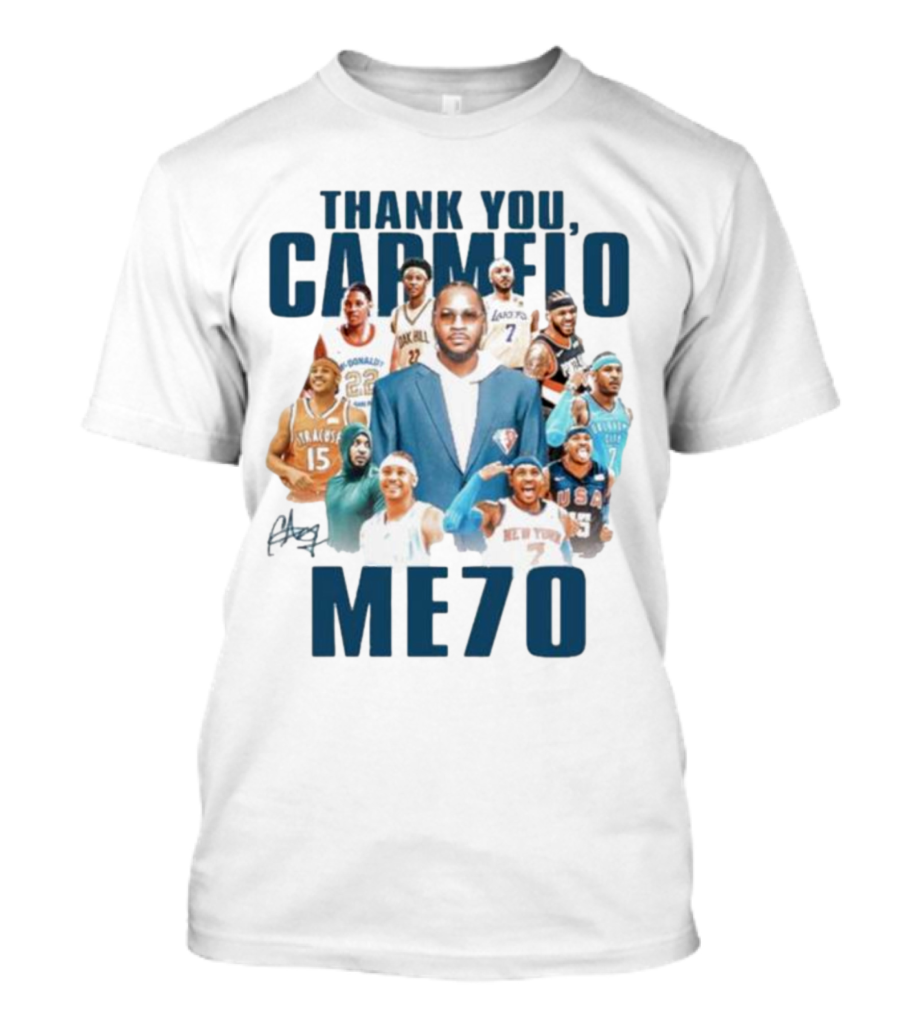 Thank You Carmelo Me70 Signature Basketball Journey T-Shirt