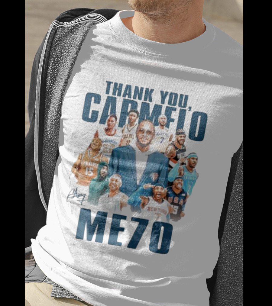 Thank You Carmelo Me70 Signature Basketball Journey T-Shirt