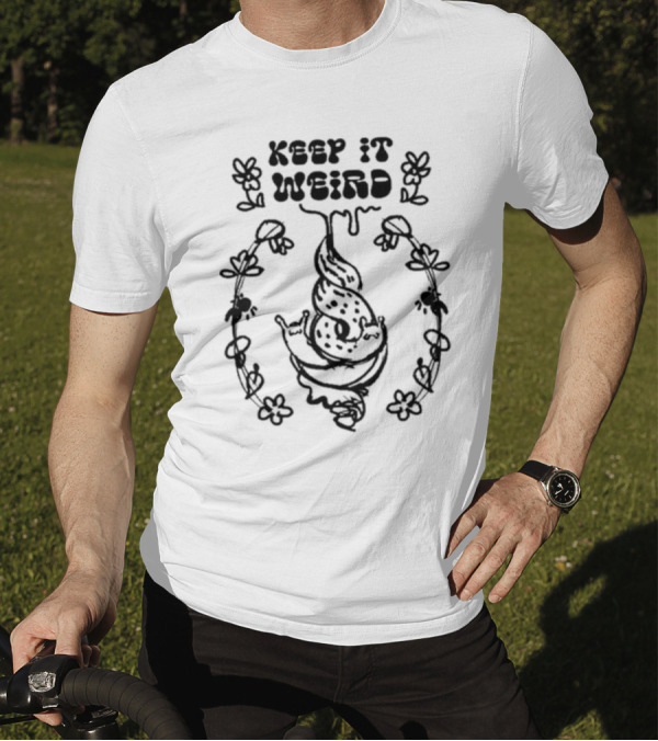 Keep It Weird Quailtea Playful Floral Swirl T-Shirt