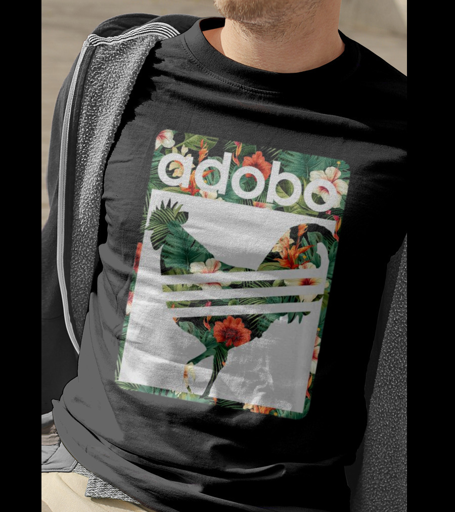 Adobo Floral Chicken T-Shirt