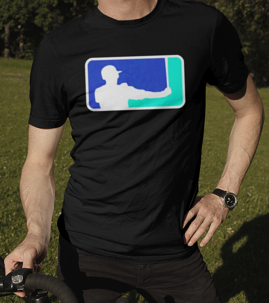 Baseball Ichiro Parody Logo Silhouette Player Swing T-Shirt
