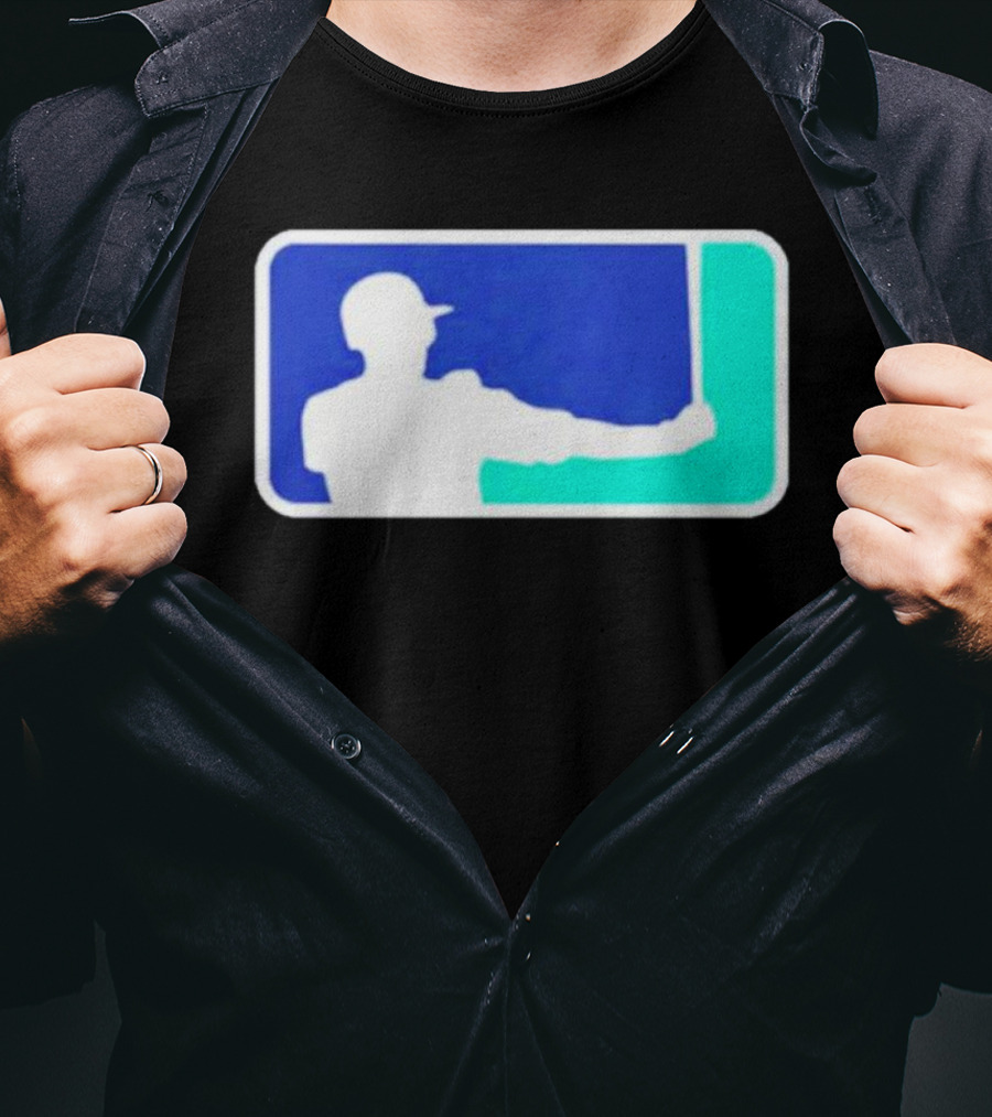 Baseball Ichiro Parody Logo Silhouette Player Swing T-Shirt