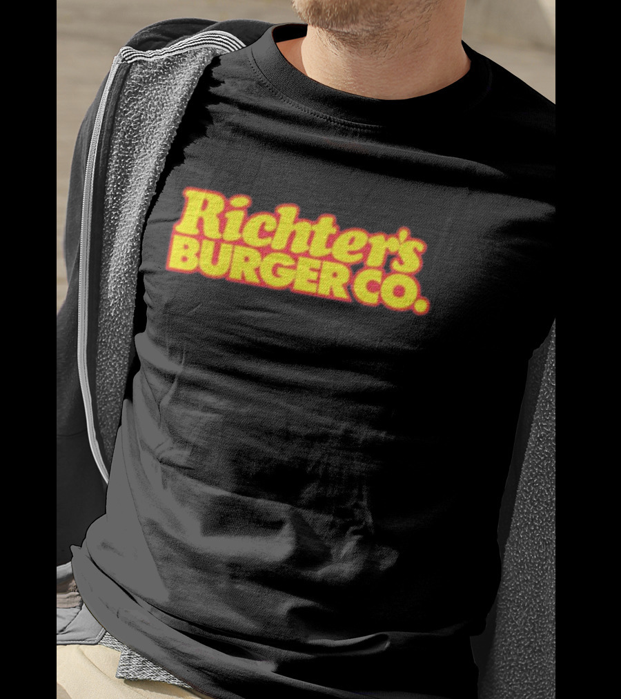 Richter’s Burger Co Classic Logo Yellow And Red T-Shirt