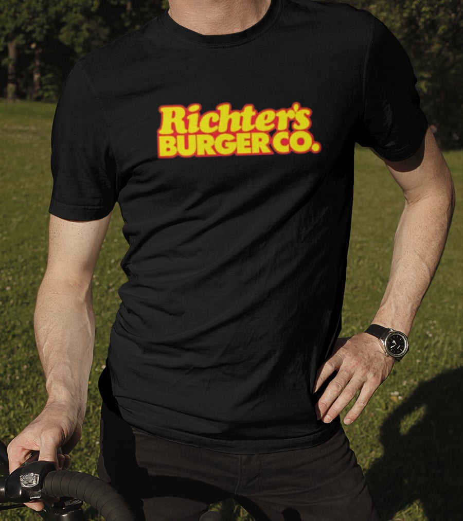 Richter’s Burger Co Classic Logo Yellow And Red T-Shirt
