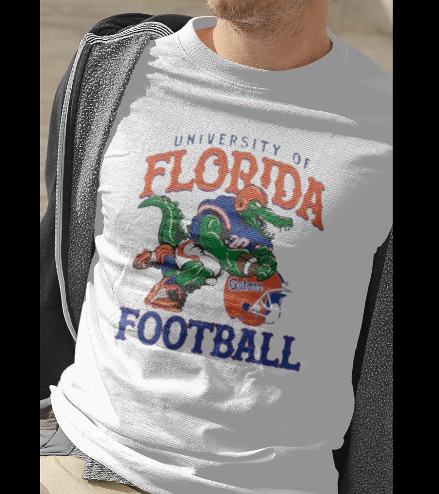 University Of Florida Gators Football Alligator Mascot And Helmet T-Shirt