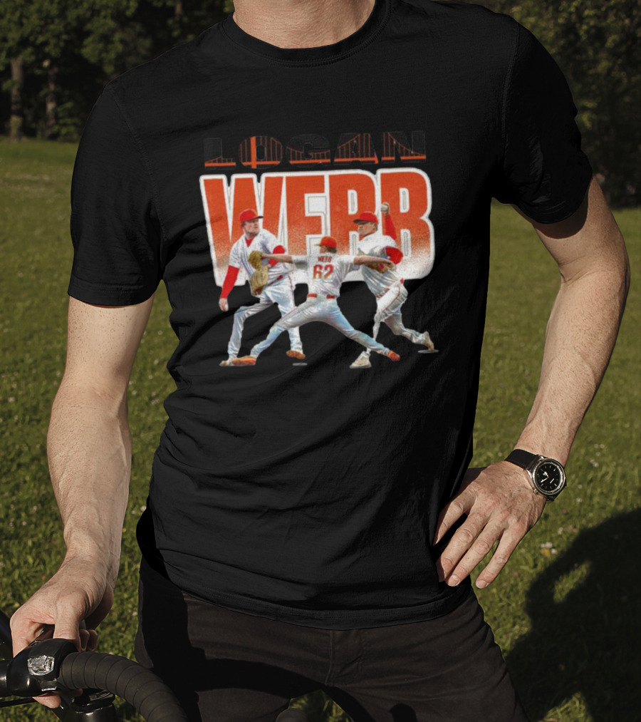 Logan Webb San Francisco Giants Pitching Action T-Shirt