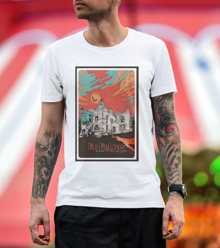 Foo Fighters Gilford New Hampshire May 24 Bank of New Hampshire Concert T-Shirt