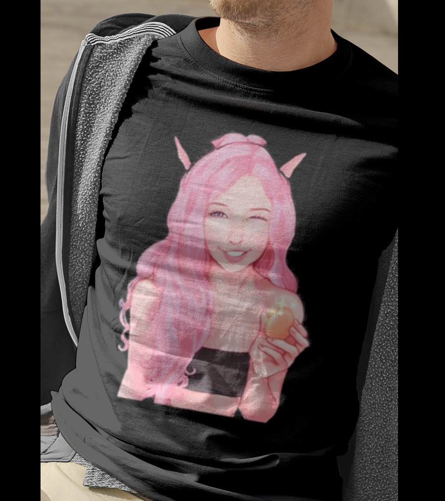 Belle Delphine Pink Hair Winking Holding Golden Egg Fantasy T-Shirt