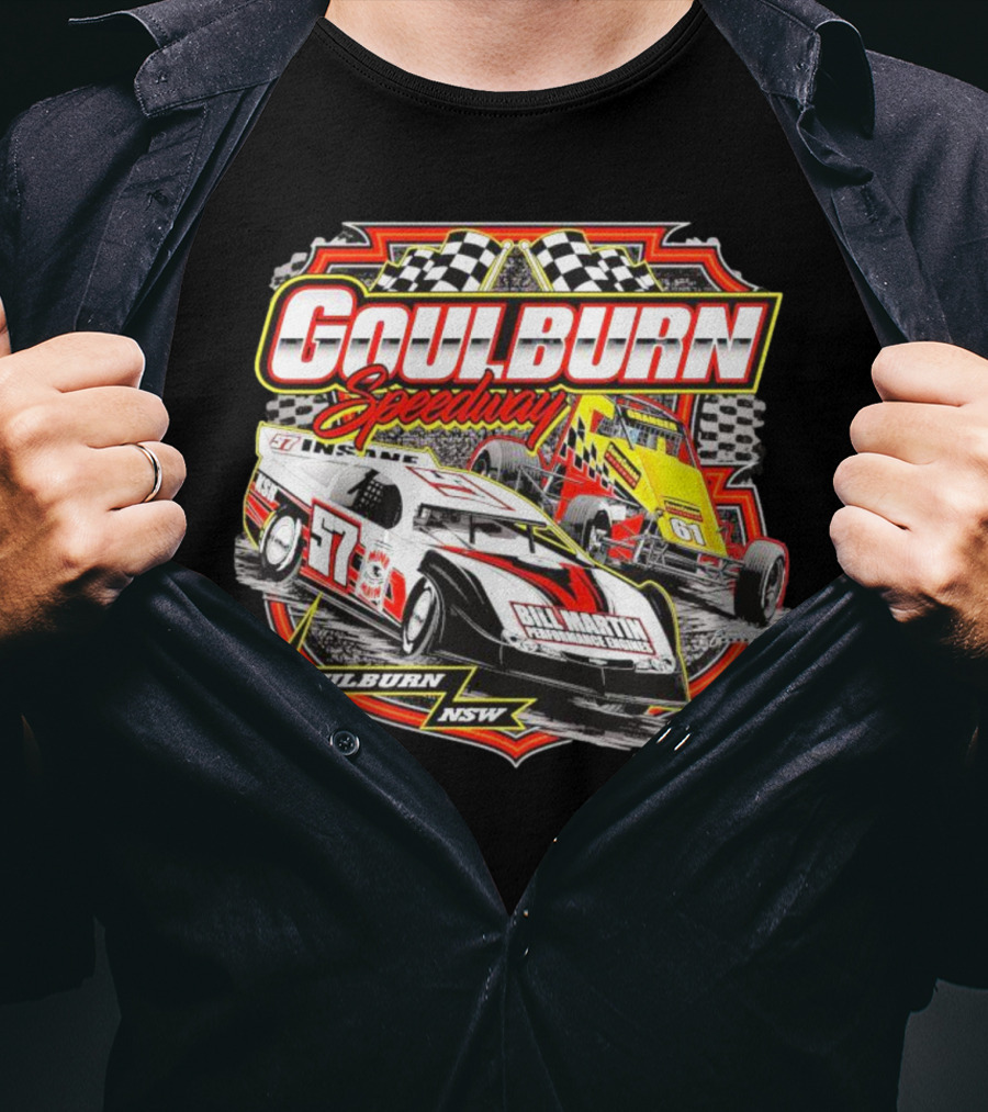 Goulburn Speedway Bill Martin Motorsport Goulburn NSW Racing Cars T-Shirt