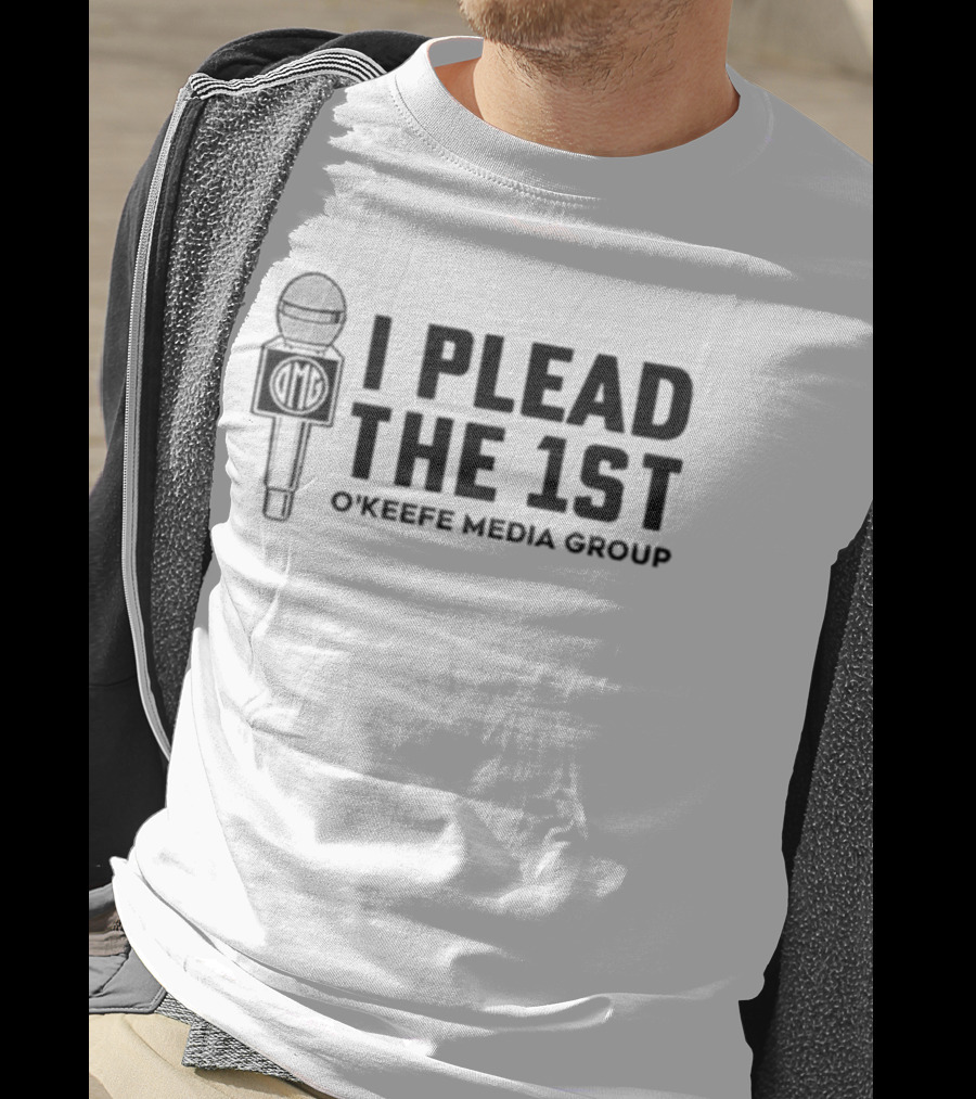 I Plead The 1St O'Keefe Media Group Microphone T-Shirt