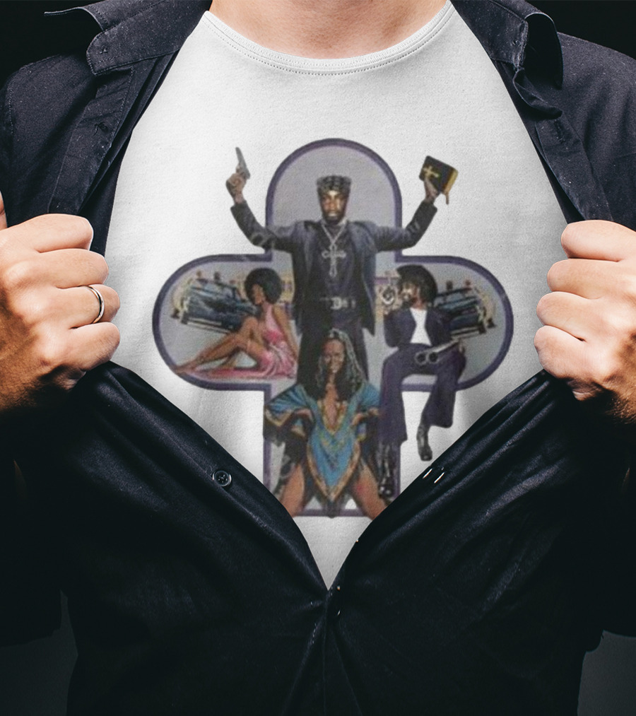 Jpegmafia And Danny Brown Blaxploitation-Inspired Imagery With Iconic 70s Aesthetic T-Shirt