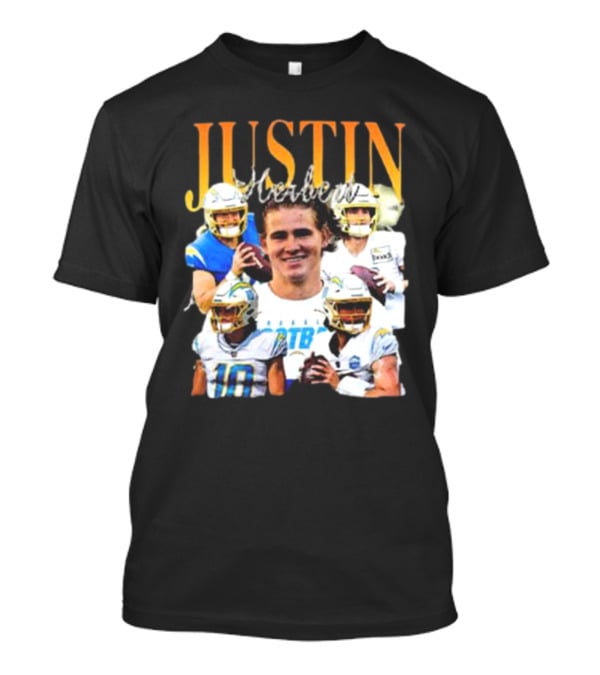 JUSTIN Herbert Chargers Quarterback Football Team Player T-Shirt