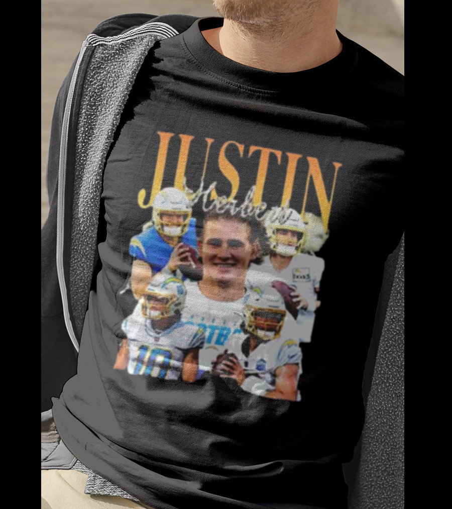 JUSTIN Herbert Chargers Quarterback Football Team Player T-Shirt
