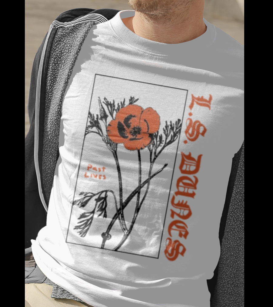 L.S. Dunes Past Lives Orange Flower T-Shirt