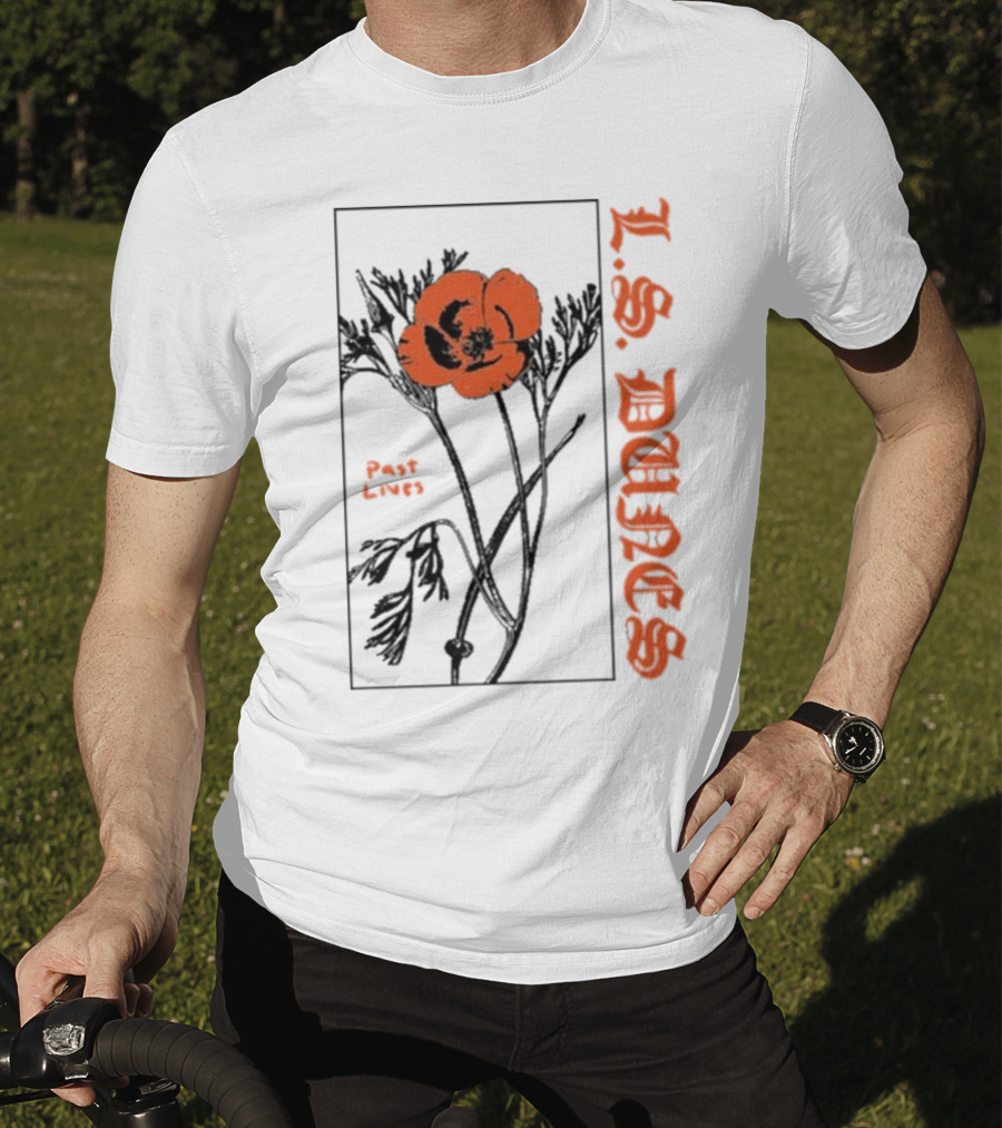 L.S. Dunes Past Lives Orange Flower T-Shirt