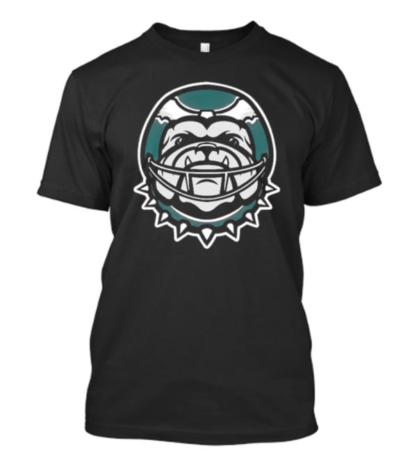Georgia Bulldogs Philly Dawgs Football Bulldog Helmet T-Shirt