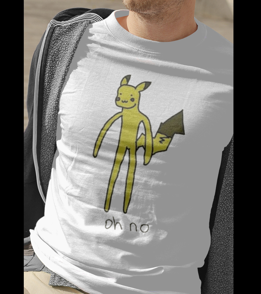 Pikachu Oh No Meme Long Limbed Yellow Character T-Shirt